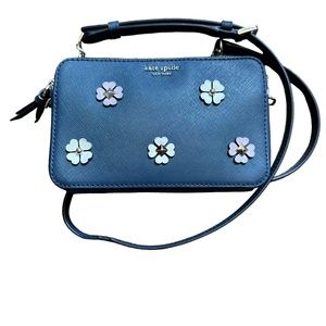 Kate Spade Cameron Flower Applique Double Zip